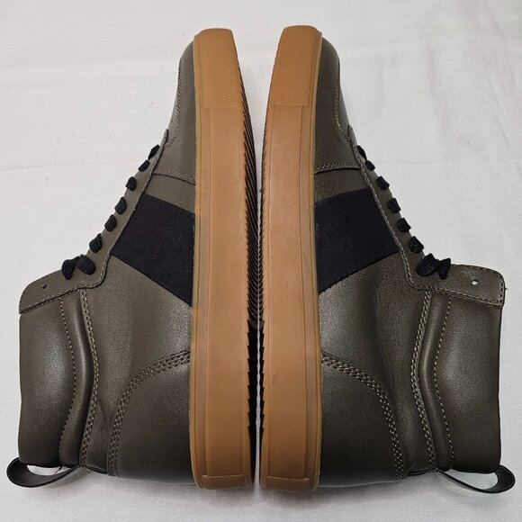 Abound Mr Jared Designer High Top Sneaker Shoe Trainer Olive Black Men's Size 10 - Picture 9 of 12